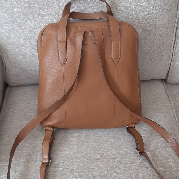 Fossil Riley English tan Leather Backpack - Picture 8 of 13